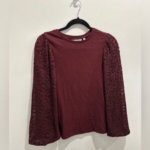 NAF NAF size xs SUPER SOFT Elegant Burgundy Women's Top NWT